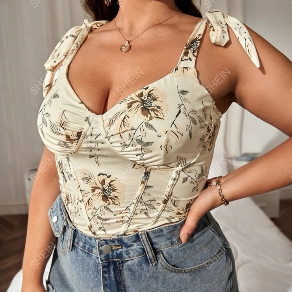 Floral corset top